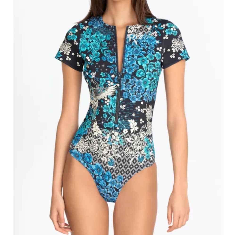 Nwt Johnny Was Blue-Fly Neoprene One Piece